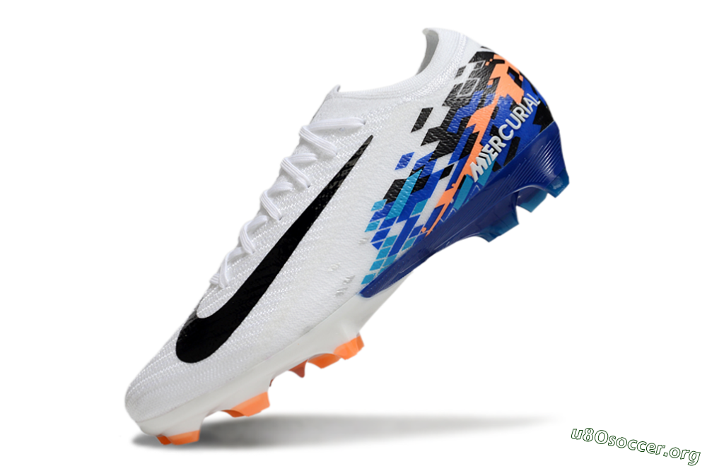 Nike Air Zoom Mercurial Vapor 16 Elite FG Football Boots - White/Black/Blue/Orange 2