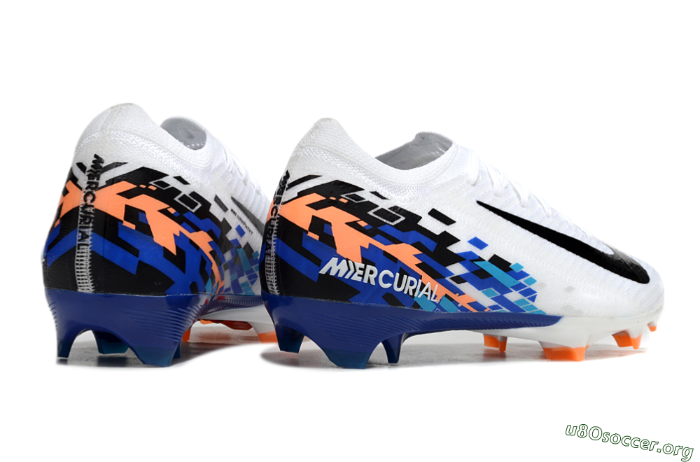 Nike Air Zoom Mercurial Vapor 16 Elite FG Football Boots - White/Black/Blue/Orange 1