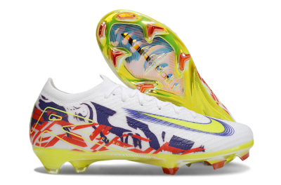 Nike Air Zoom Mercurial Vapor 16 Elite FG Football Boots - White/Blue/Yellow