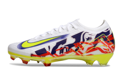 Nike Air Zoom Mercurial Vapor 16 Elite FG Football Boots - White/Blue/Yellow
