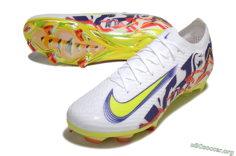 Nike Air Zoom Mercurial Vapor 16 Elite FG Football Boots - White/Blue/Yellow 0