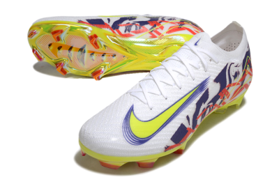 Nike Air Zoom Mercurial Vapor 16 Elite FG Football Boots - White/Blue/Yellow