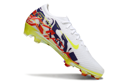 Nike Air Zoom Mercurial Vapor 16 Elite FG Football Boots - White/Blue/Yellow