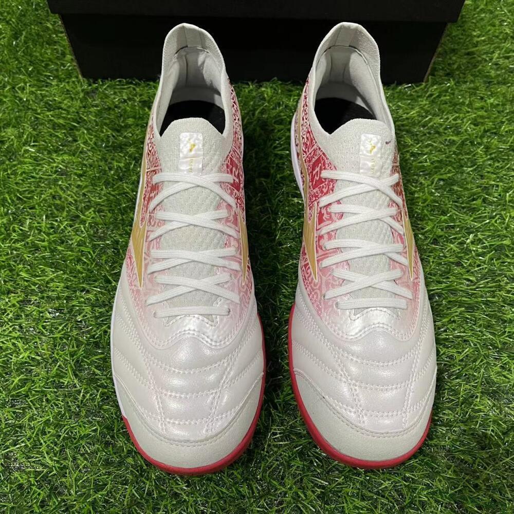Mizuno Morelia Neo Sala M8 TF Football Shoes - White/Red/Yellow