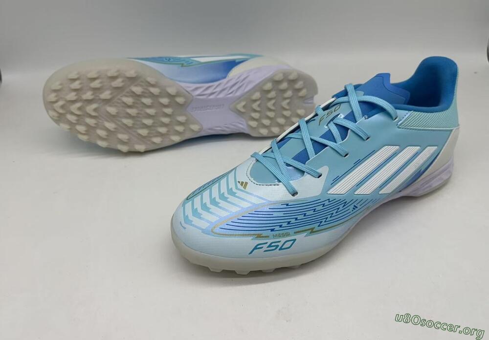 Adidas F50 Pro TF Football Shoes - Jade/White/Beige