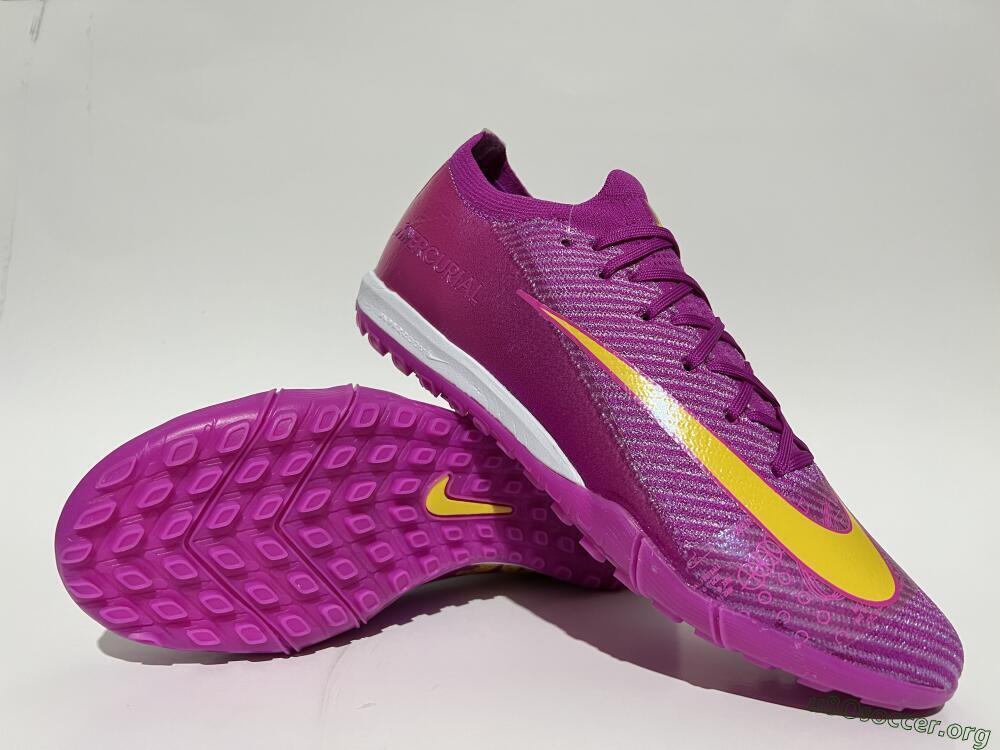 Nike Air Zoom Mercurial Vapor 16 Elite TF Football Shoes - Purple/Yellow/White