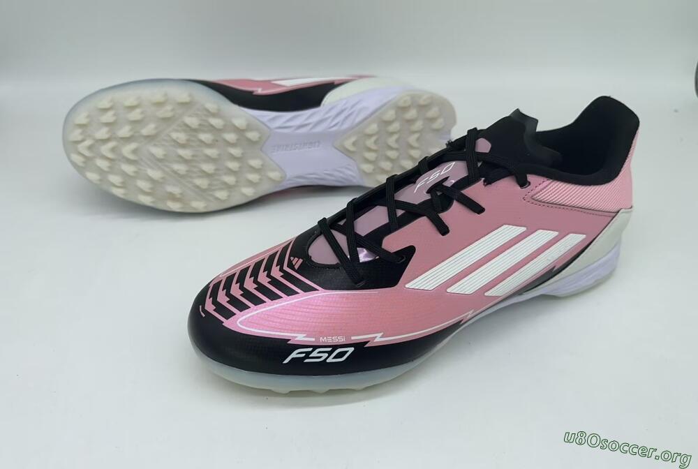 Adidas F50 Pro TF Football Shoes - Pink/Black/White