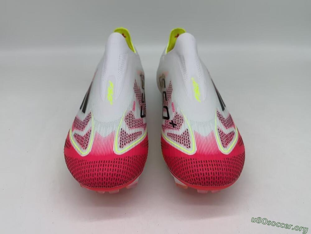Adidas F50+ Elite Lightstrike Pro Laceless FG Football Boots - White/Red/Yellow
