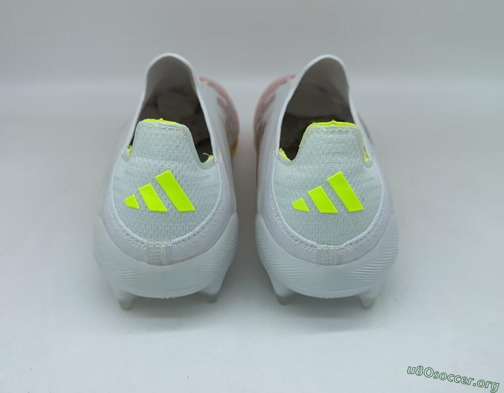 Adidas F50+ Elite Lightstrike Pro Laceless FG Football Boots - White/Red/Yellow