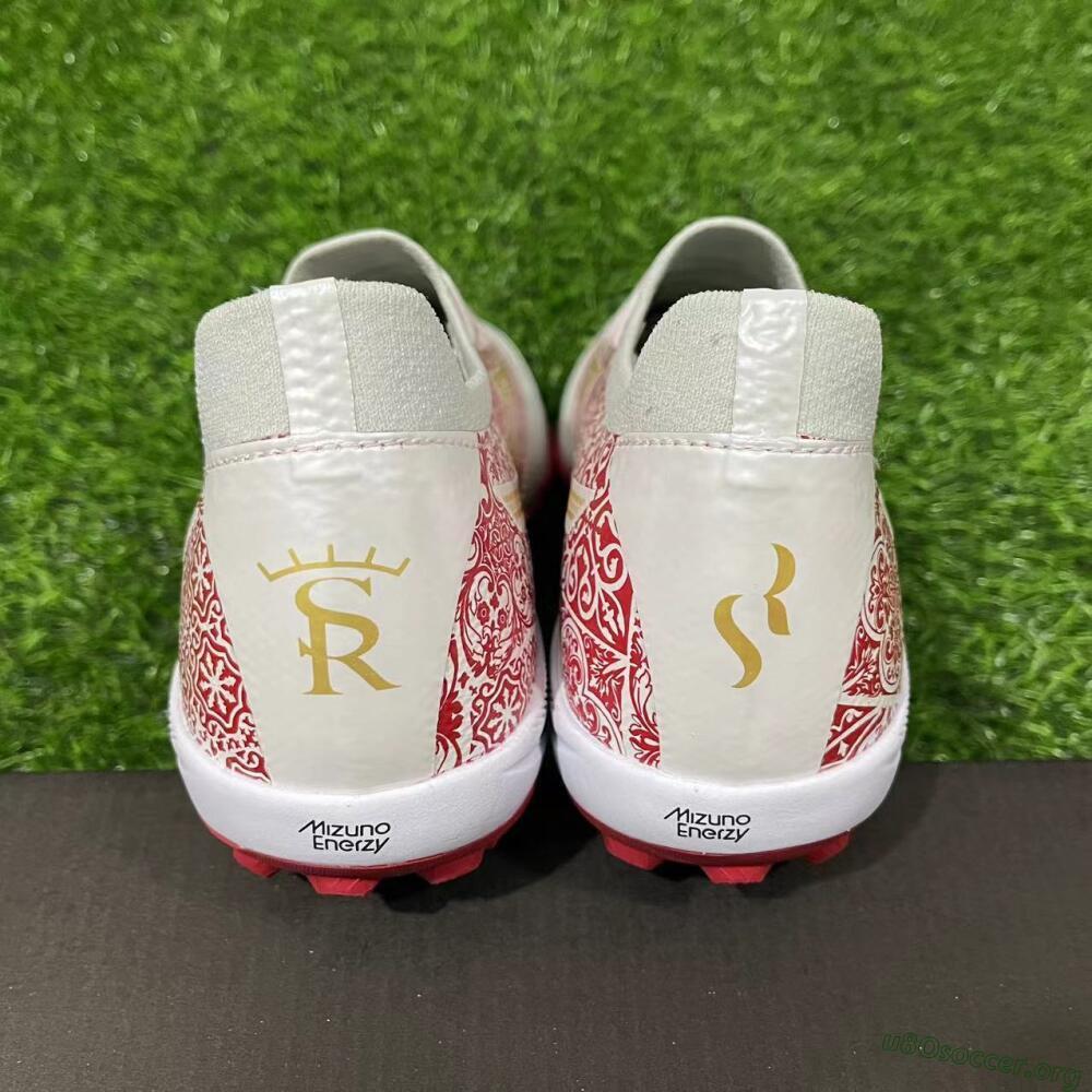 Mizuno Morelia Neo Sala M8 TF Football Shoes - White/Red/Yellow