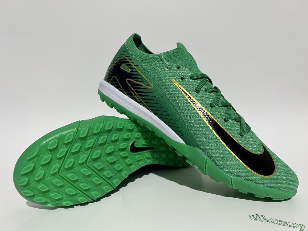 Nike Air Zoom Mercurial Vapor 16 Elite TF Football Shoes - Green/Black/Gold