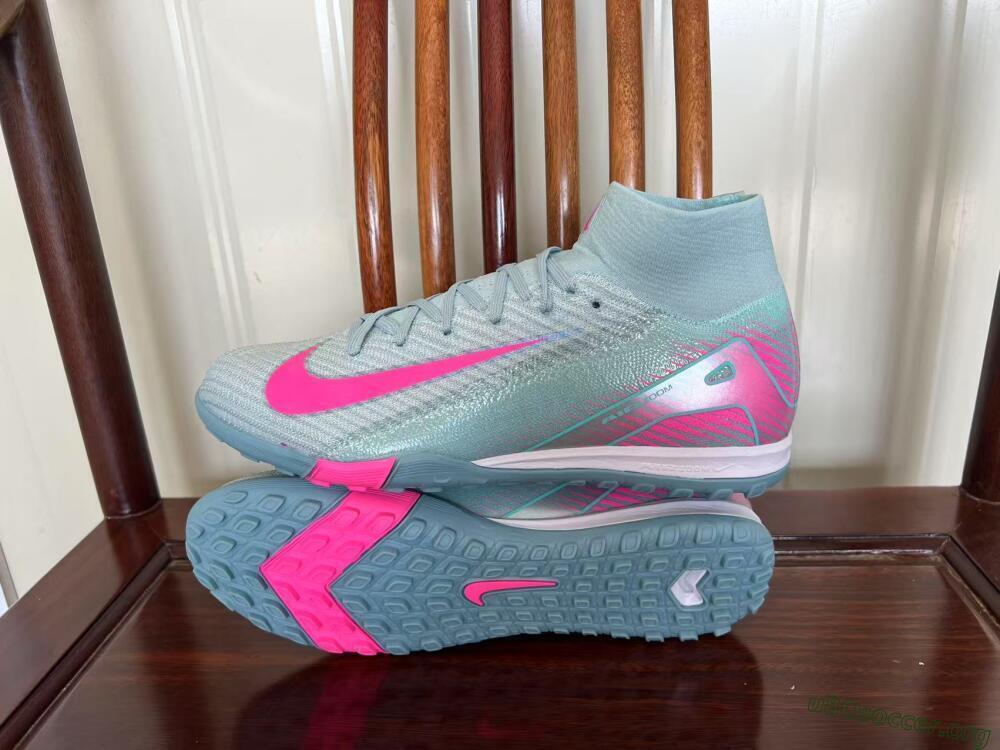 Nike Air Zoom Mercurial Superfly 10 Elite TF Football Shoes - Jade/Pink/White