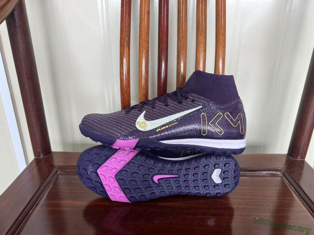 Nike Air Zoom Mercurial Superfly 10 Elite TF Football Shoes - Purple/White/Gold