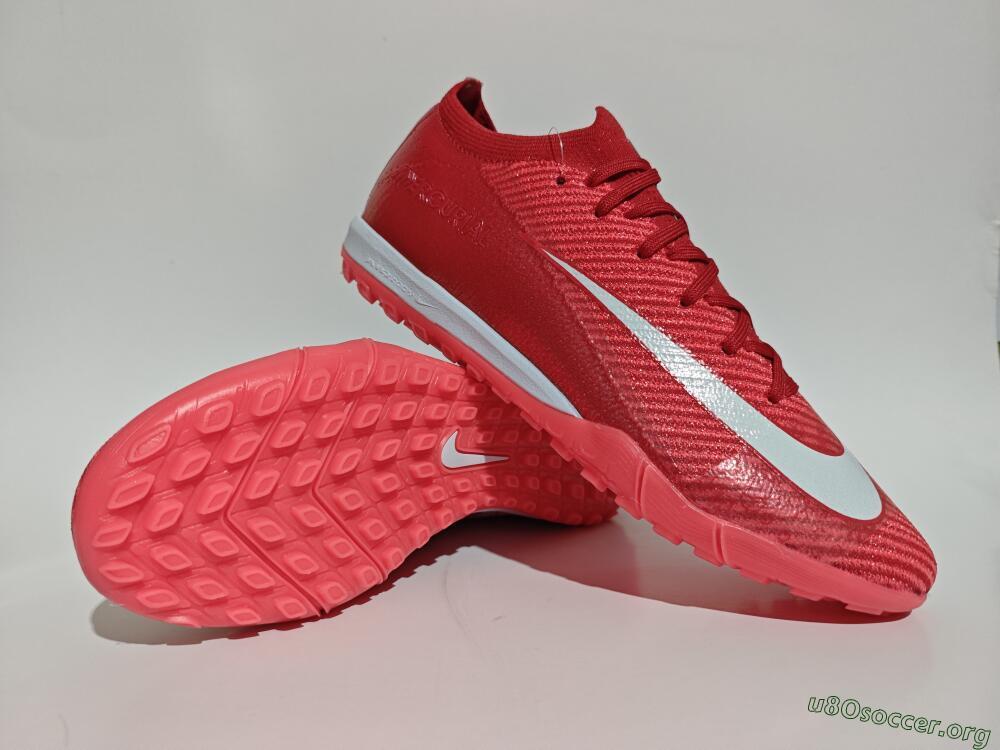 Nike Air Zoom Mercurial Vapor 16 Elite TF Football Shoes - Red/White