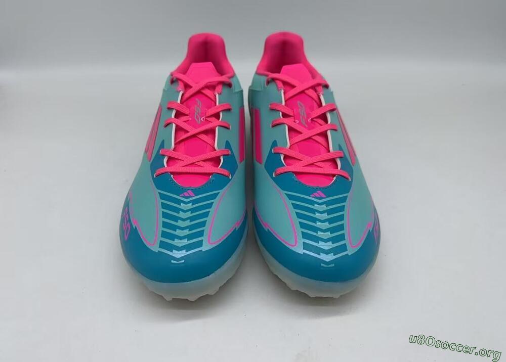 Adidas F50 Pro TF Football Shoes - Jade/Pink/White