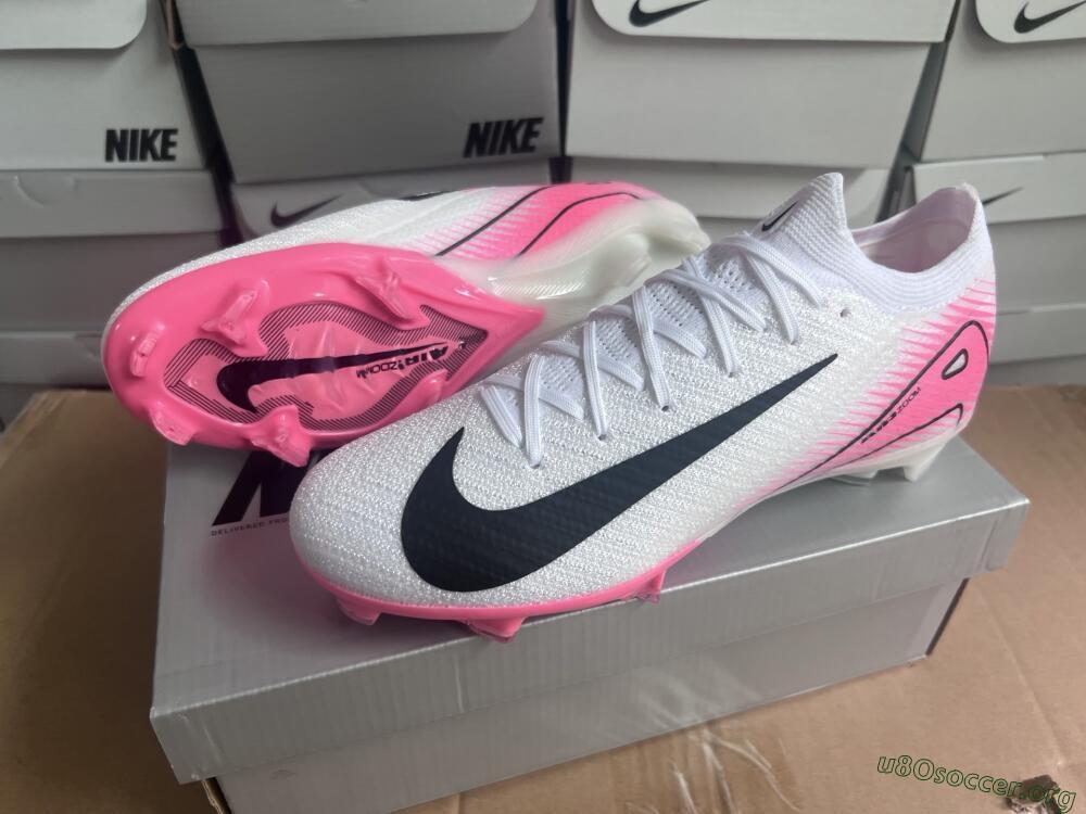 Nike Air Zoom Mercurial Vapor 16 Elite FG Football Boots - White/Black/Pink