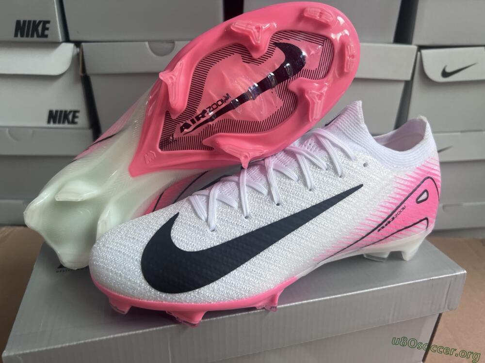 Nike Air Zoom Mercurial Vapor 16 Elite FG Football Boots - White/Black/Pink