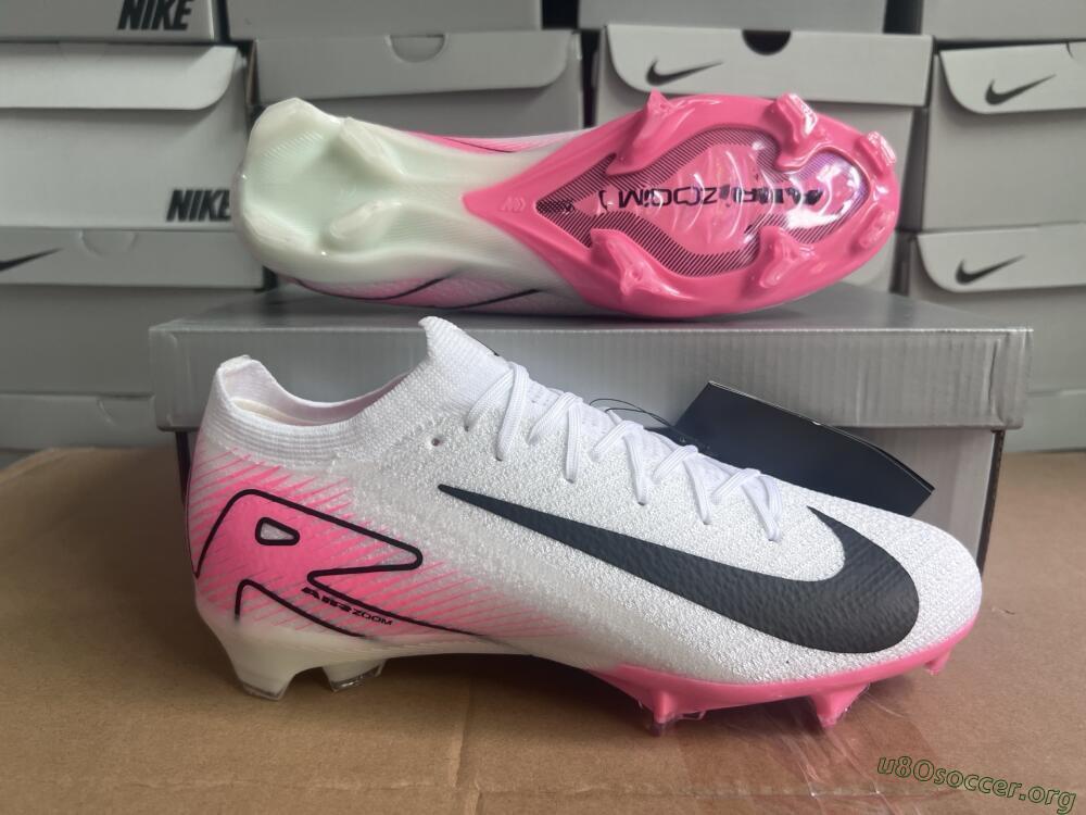Nike Air Zoom Mercurial Vapor 16 Elite FG Football Boots - White/Black/Pink