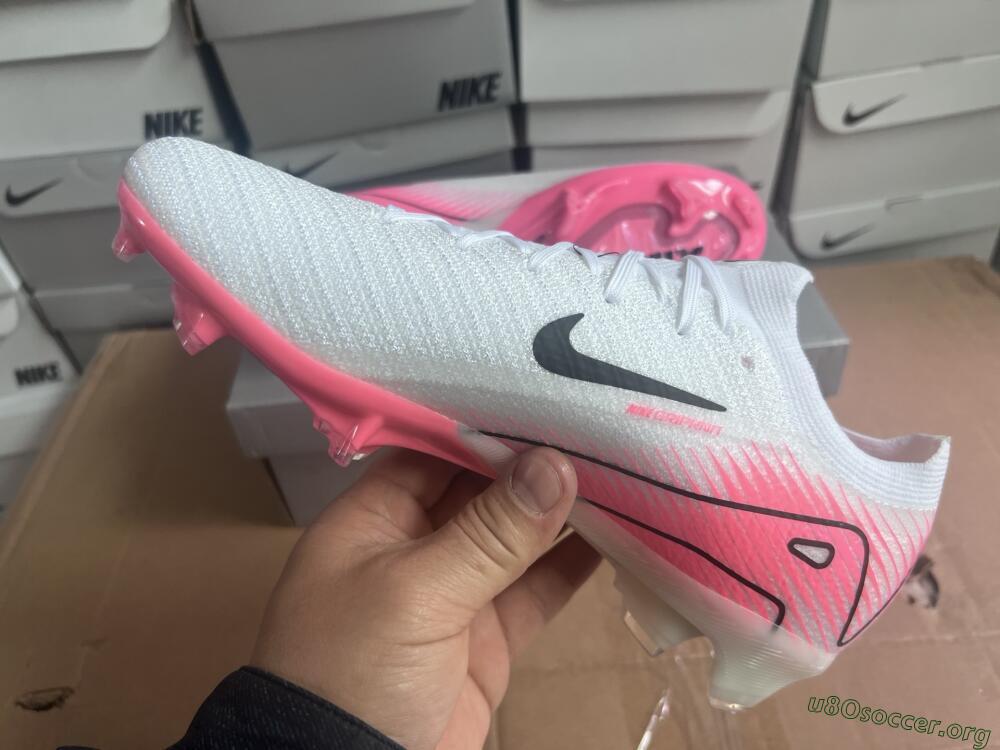 Nike Air Zoom Mercurial Vapor 16 Elite FG Football Boots - White/Black/Pink