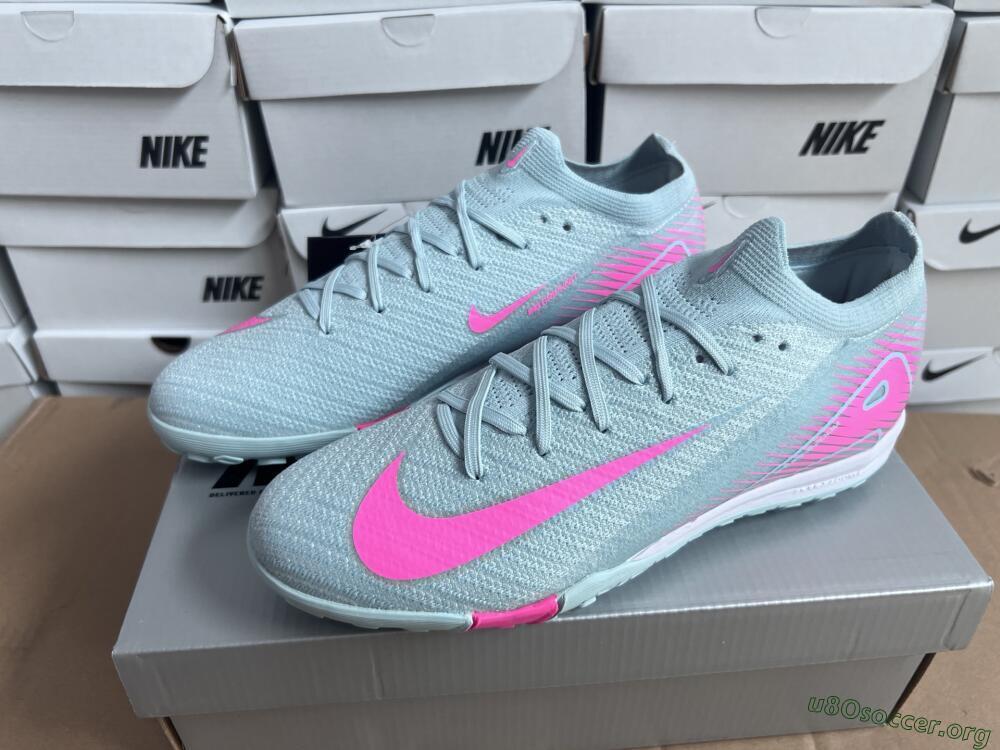 Nike Air Zoom Mercurial Vapor 16 Elite TF Football Shoes - Jade/Pink/Silver