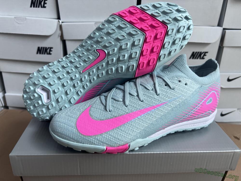 Nike Air Zoom Mercurial Vapor 16 Elite TF Football Shoes - Jade/Pink/Silver