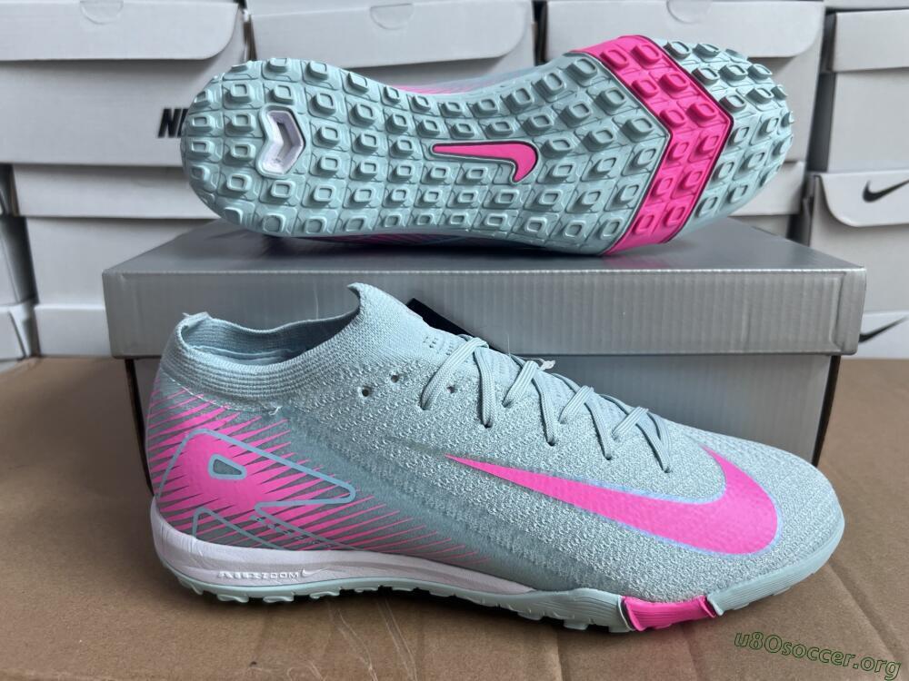 Nike Air Zoom Mercurial Vapor 16 Elite TF Football Shoes - Jade/Pink/Silver