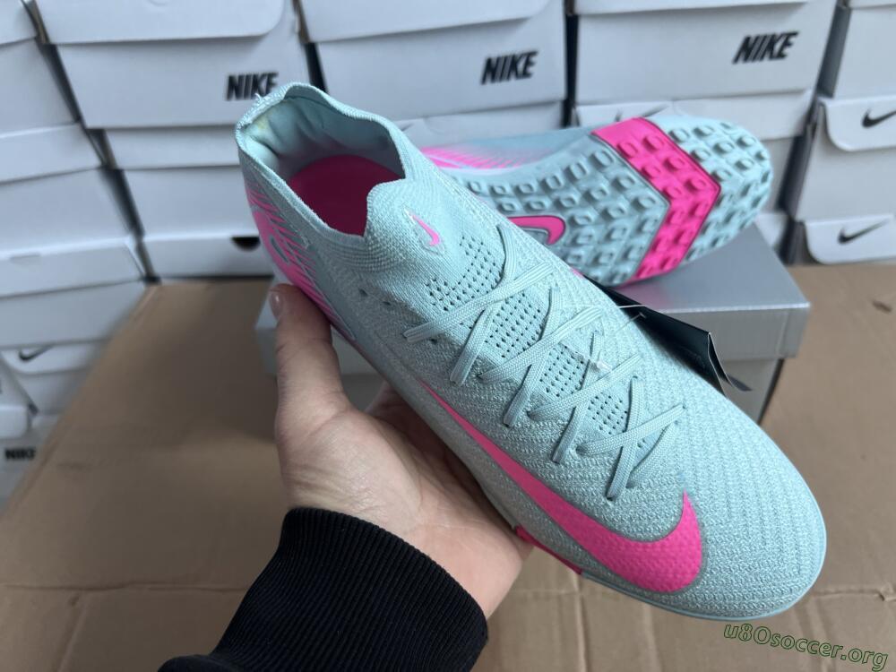 Nike Air Zoom Mercurial Vapor 16 Elite TF Football Shoes - Jade/Pink/Silver