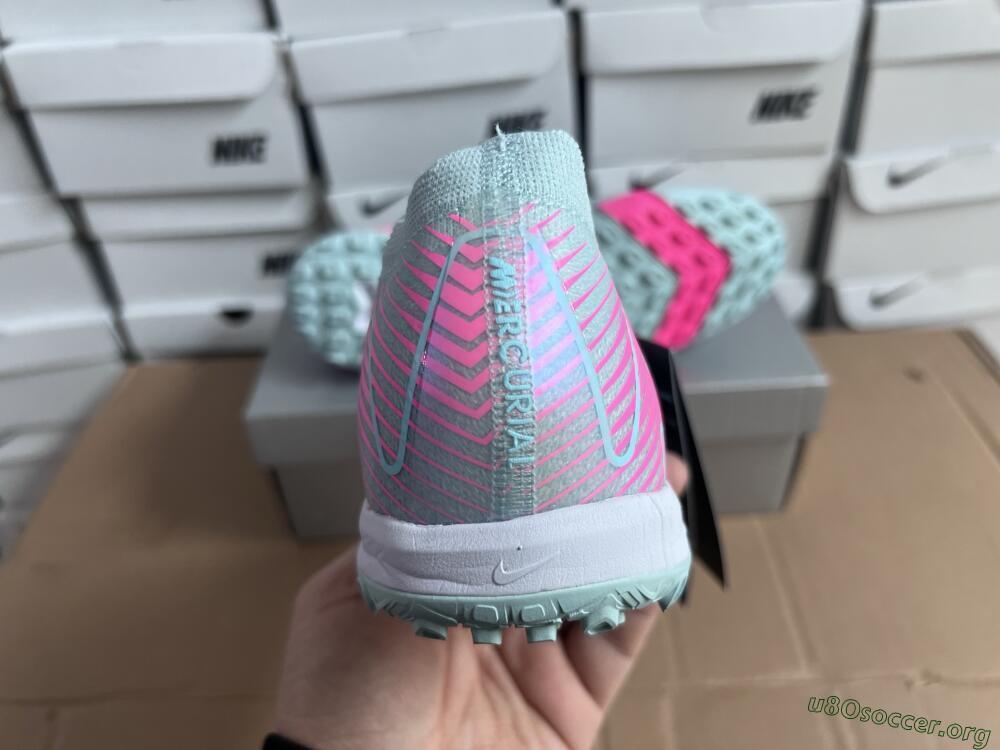 Nike Air Zoom Mercurial Vapor 16 Elite TF Football Shoes - Jade/Pink/Silver