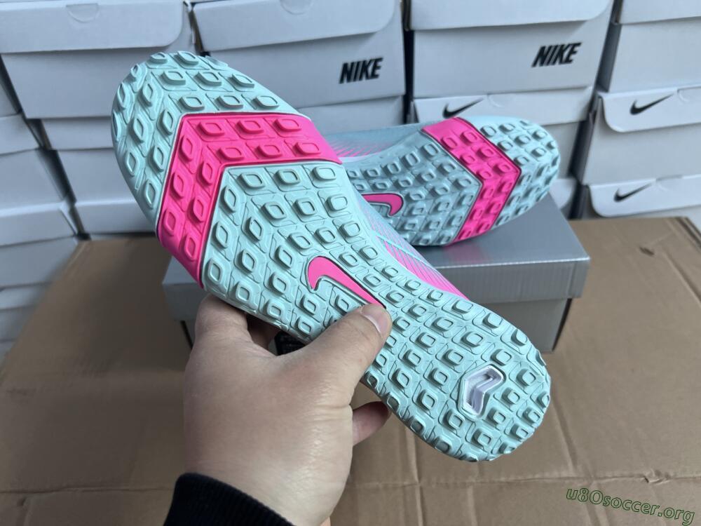 Nike Air Zoom Mercurial Vapor 16 Elite TF Football Shoes - Jade/Pink/Silver