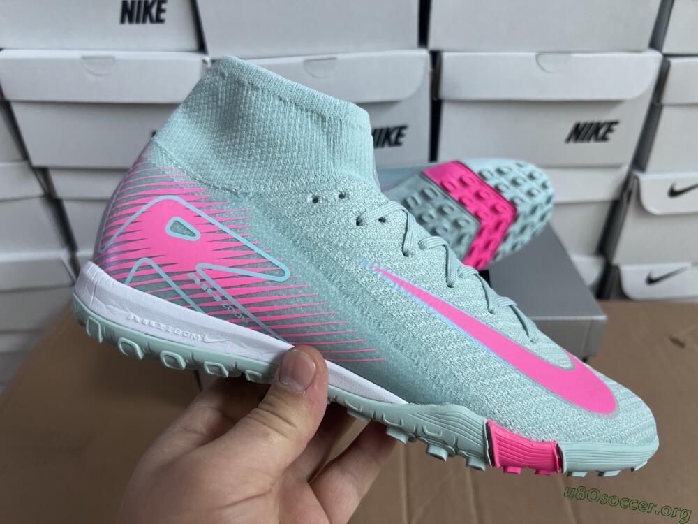 Nike Air Zoom Mercurial Superfly 10 Elite TF Football Shoes - Jade/Pink/White