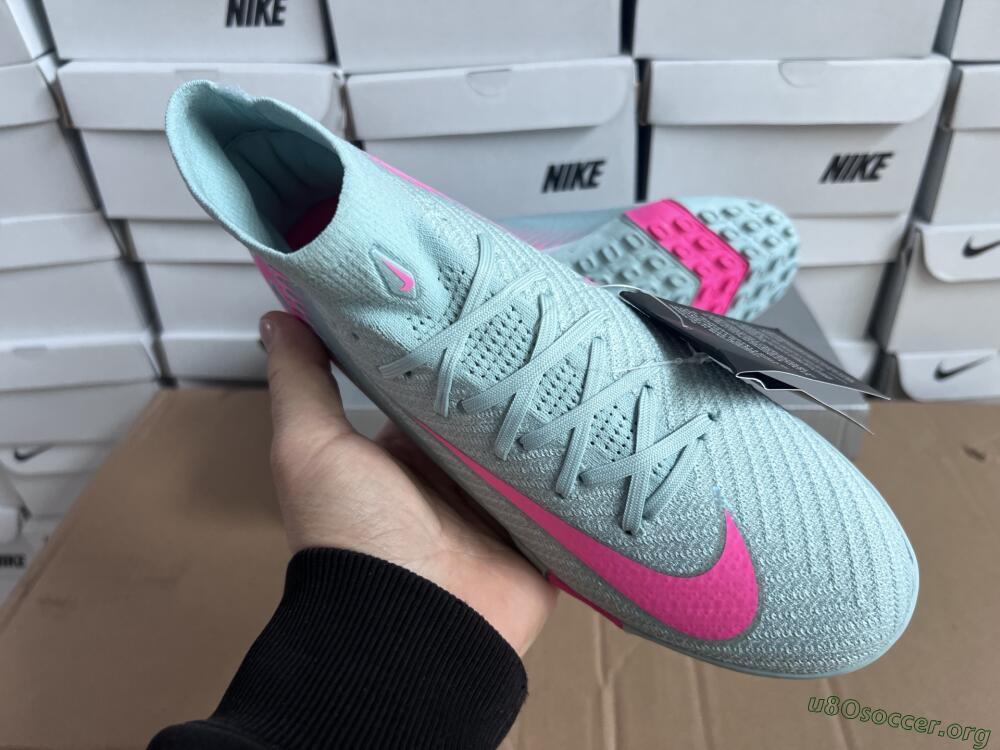 Nike Air Zoom Mercurial Superfly 10 Elite TF Football Shoes - Jade/Pink/White