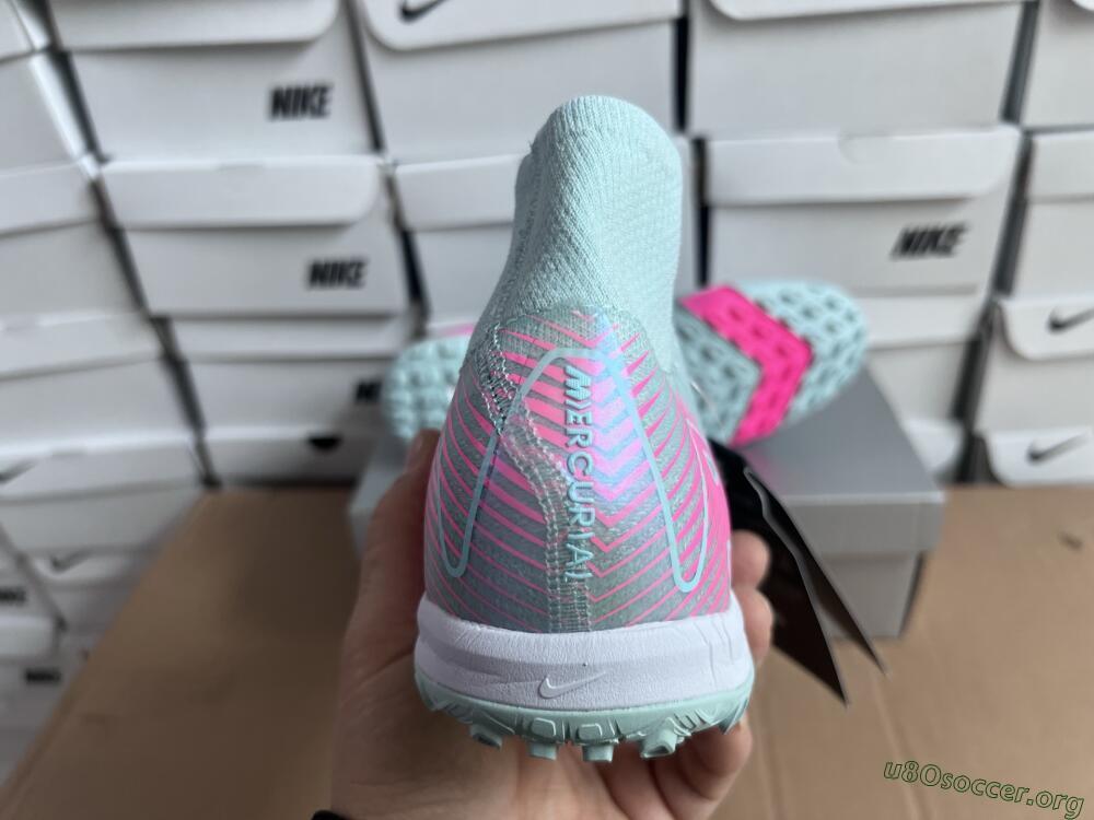 Nike Air Zoom Mercurial Superfly 10 Elite TF Football Shoes - Jade/Pink/White