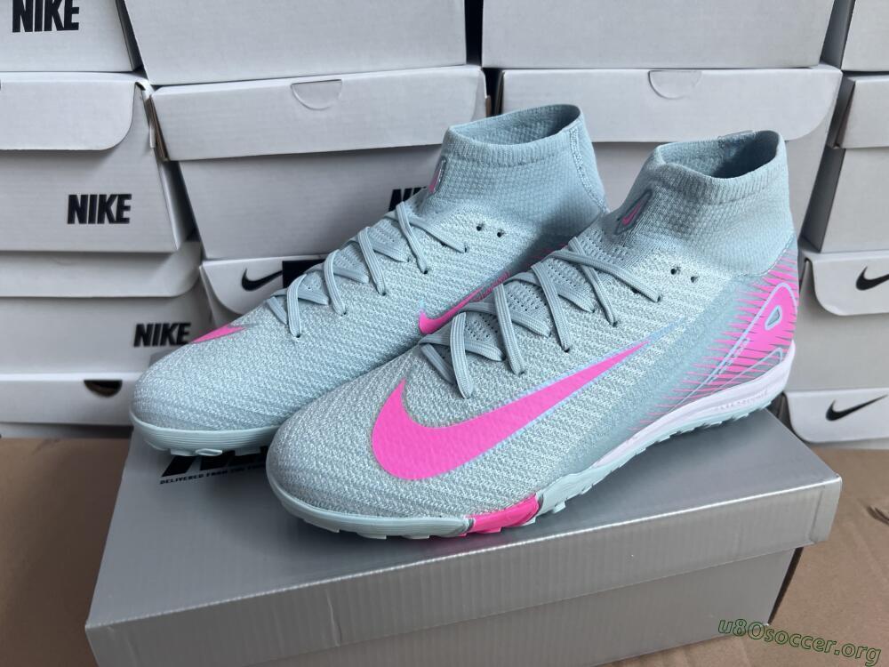 Nike Air Zoom Mercurial Superfly 10 Elite TF Football Shoes - Jade/Pink/White