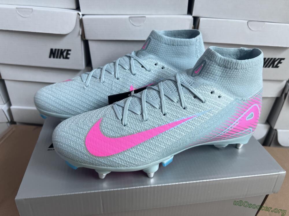 Nike Air Zoom Mercurial Superfly 10 Elite SG Football Boots - Jade/Pink