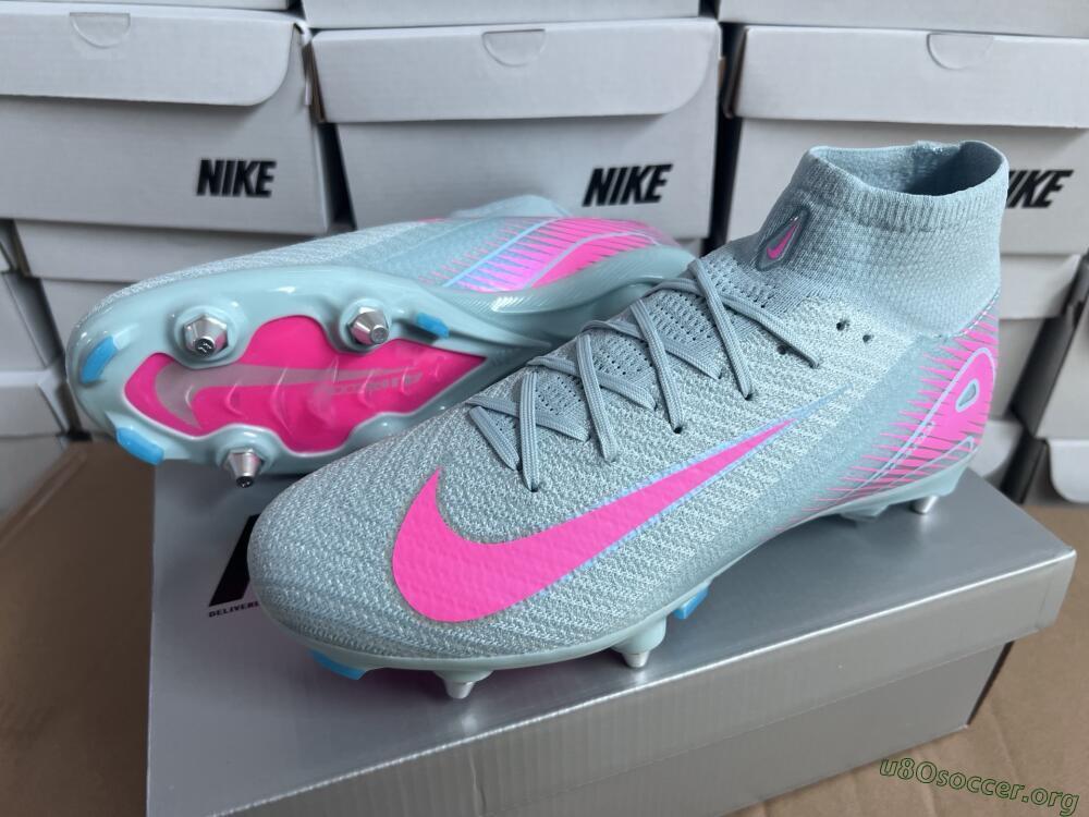 Nike Air Zoom Mercurial Superfly 10 Elite SG Football Boots - Jade/Pink