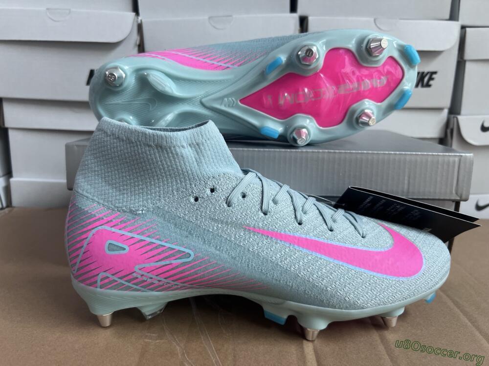 Nike Air Zoom Mercurial Superfly 10 Elite SG Football Boots - Jade/Pink