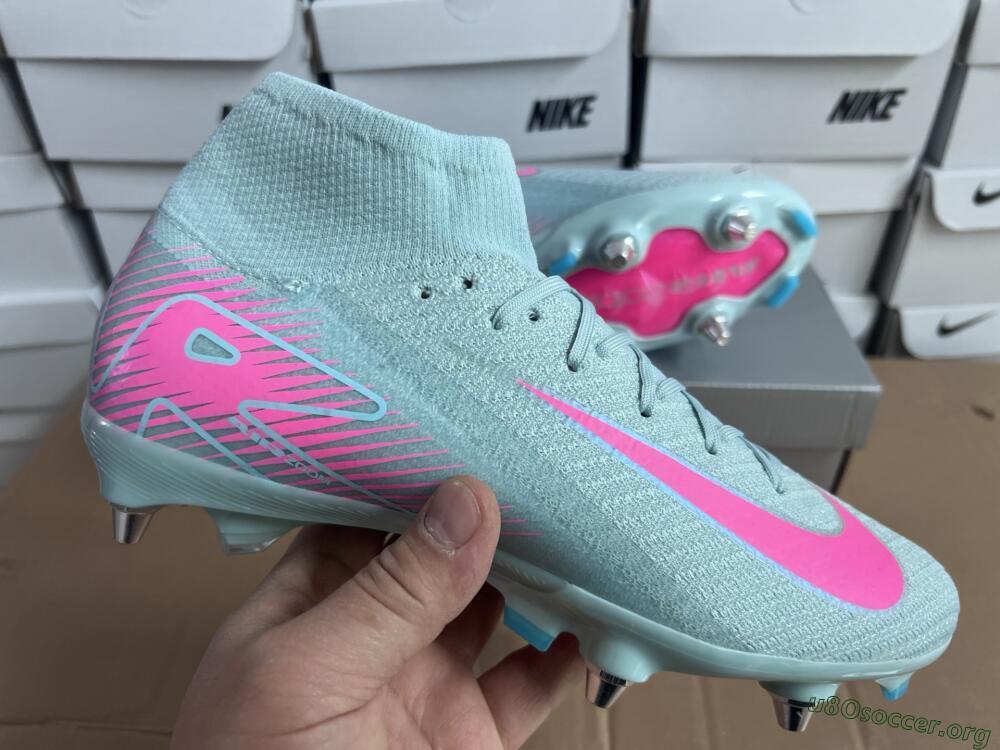 Nike Air Zoom Mercurial Superfly 10 Elite SG Football Boots - Jade/Pink
