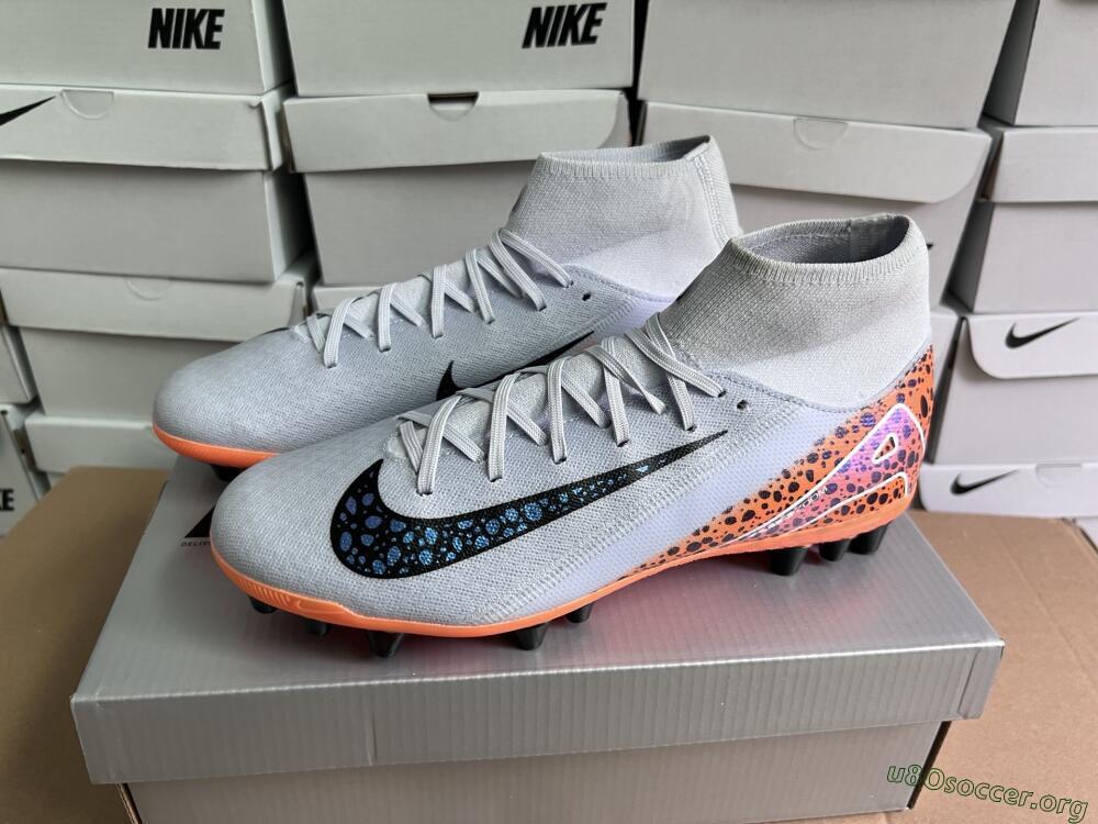 Nike Air Zoom Mercurial Superfly 10 Elite AG Football Boots - Grey/Black/Leopard