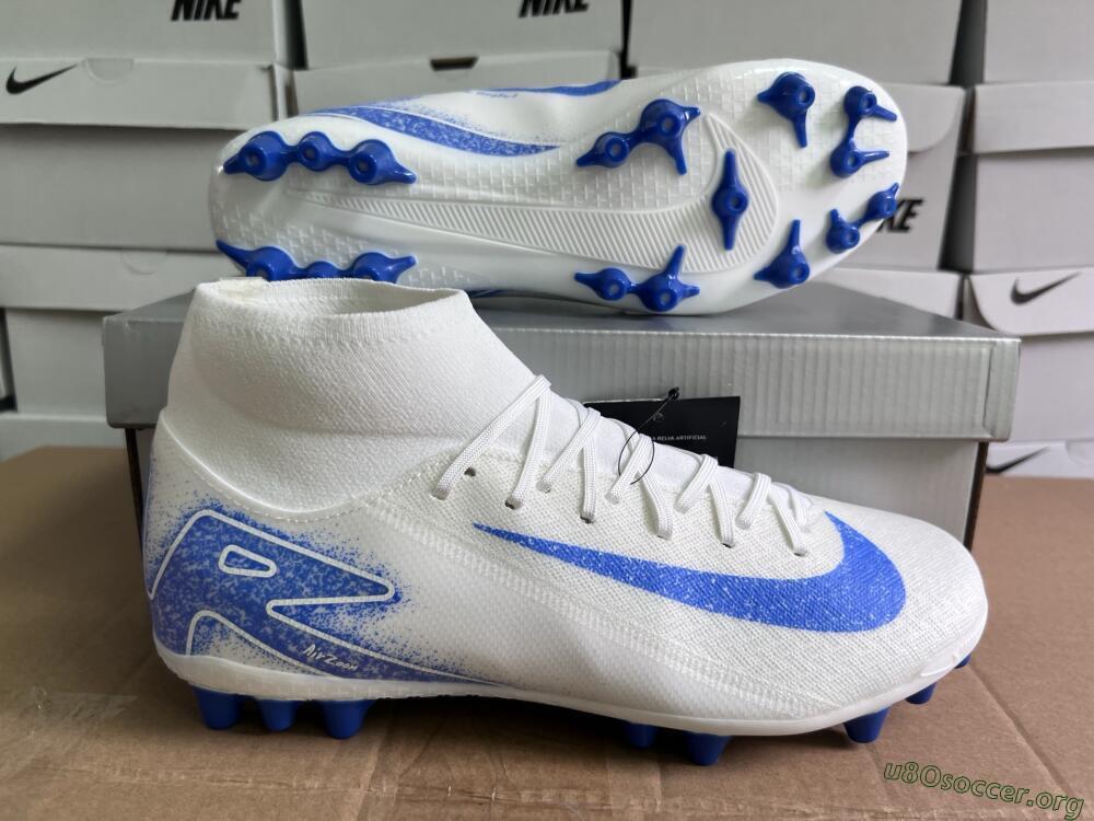 Nike Air Zoom Mercurial Superfly 10 Elite AG Football Boots - Beige/White/Blue