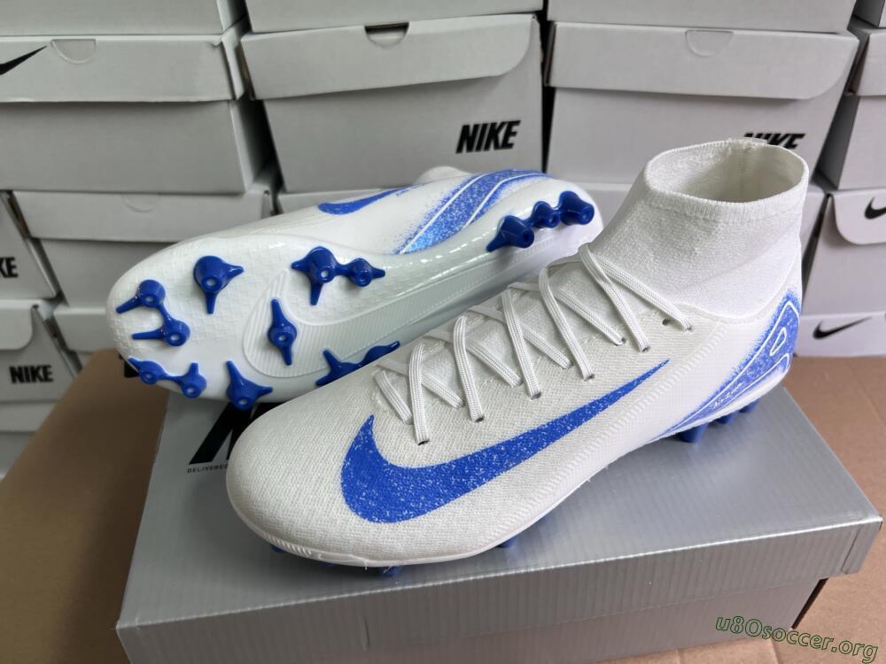 Nike Air Zoom Mercurial Superfly 10 Elite AG Football Boots - Beige/White/Blue