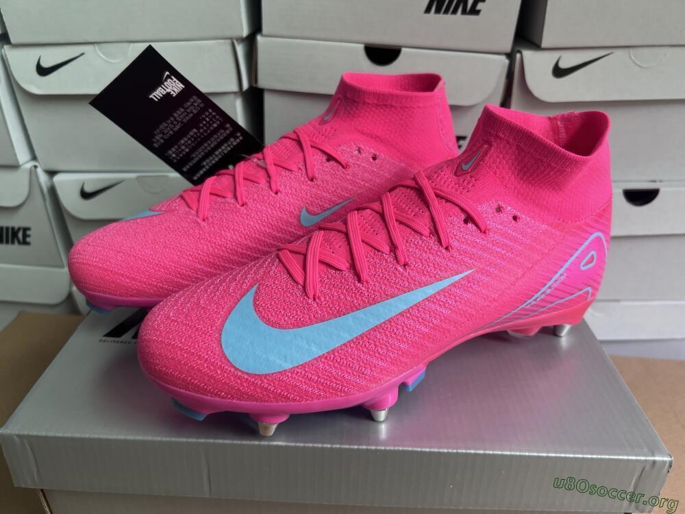 Nike Air Zoom Mercurial Superfly 10 Elite SG Football Boots - Pink/Jade