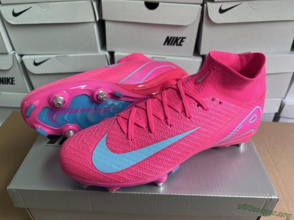 Nike Air Zoom Mercurial Superfly 10 Elite SG Football Boots - Pink/Jade