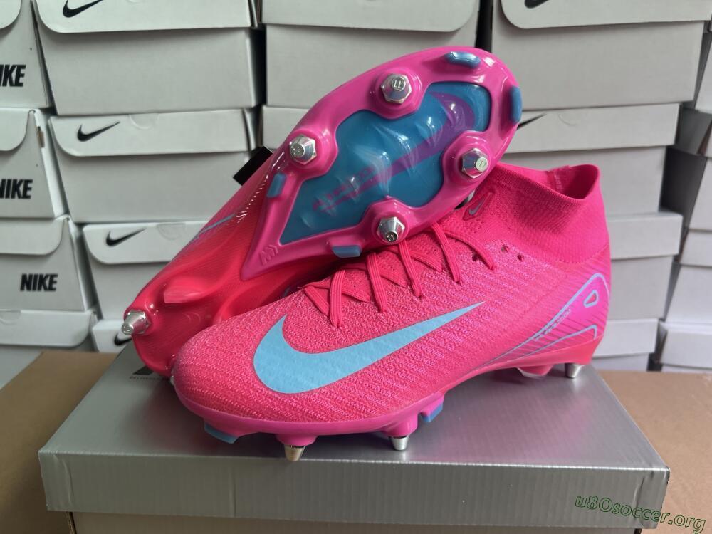 Nike Air Zoom Mercurial Superfly 10 Elite SG Football Boots - Pink/Jade