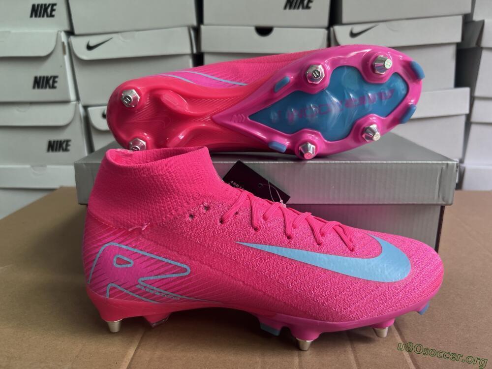 Nike Air Zoom Mercurial Superfly 10 Elite SG Football Boots - Pink/Jade