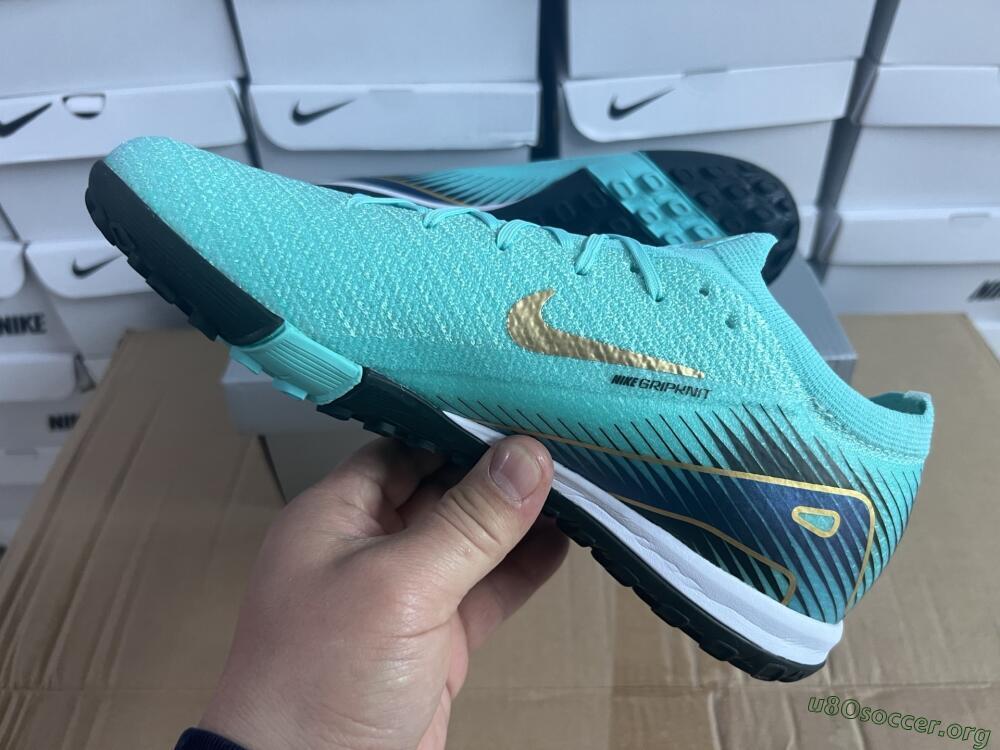 Nike Air Zoom Mercurial Vapor 16 Elite TF Football Shoes - Jade/Gold/Blue
