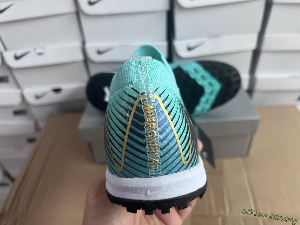 Nike Air Zoom Mercurial Vapor 16 Elite TF Football Shoes - Jade/Gold/Blue