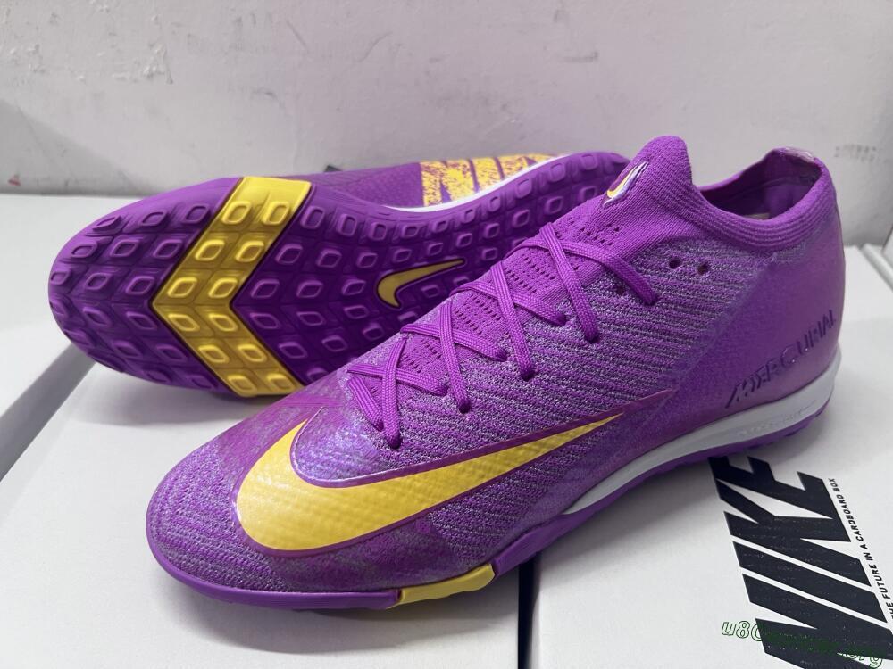 Nike Air Zoom Mercurial Vapor 16 Elite TF Football Shoes - Purple/Yellow/White