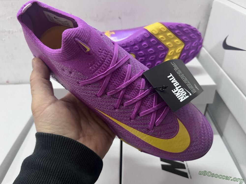 Nike Air Zoom Mercurial Vapor 16 Elite TF Football Shoes - Purple/Yellow/White