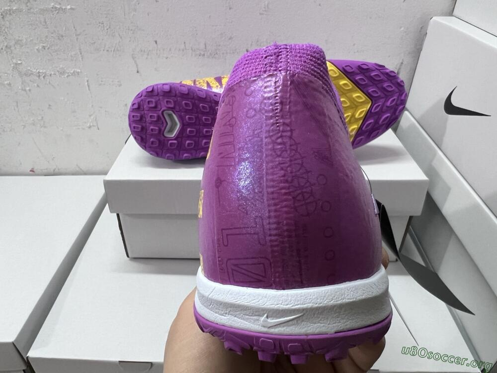 Nike Air Zoom Mercurial Vapor 16 Elite TF Football Shoes - Purple/Yellow/White