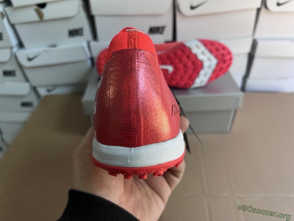 Nike Air Zoom Mercurial Vapor 16 Elite TF Football Shoes - Red/White